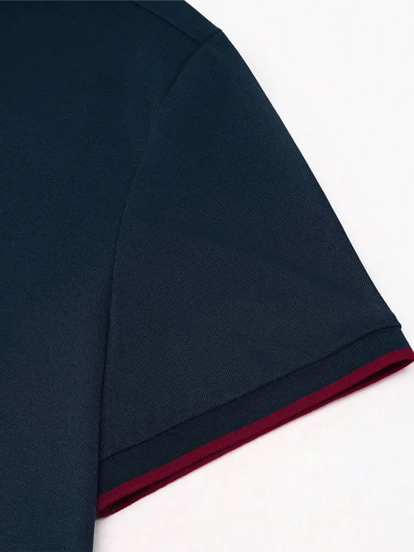 Muscle Fit Color Block Polo Shirt – Premium Stretch Cotton Short Sleeve Smart Casual Wear