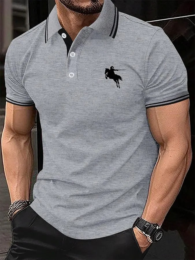 Classic Muscle Fit Polo Shirt – Premium Stretch Cotton Short Sleeve Smart Casual Wear