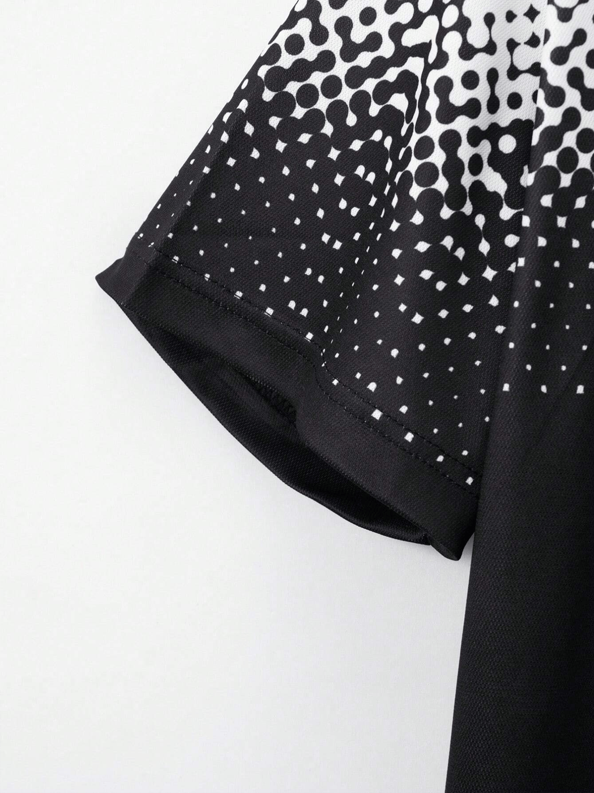 Muscle Fit Printed Polo Shirt – Premium Stretch Cotton Short Sleeve Smart Casual Wear