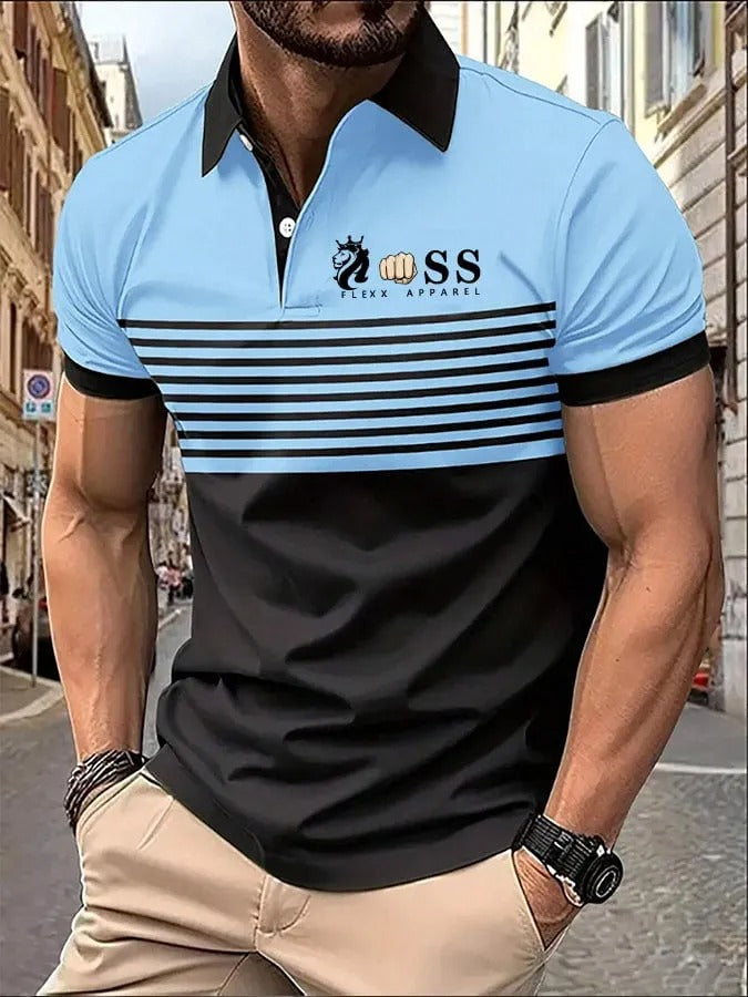 Muscle Fit Polo Shirt – Premium Stretch Cotton Short Sleeve Casual & Smart Wear