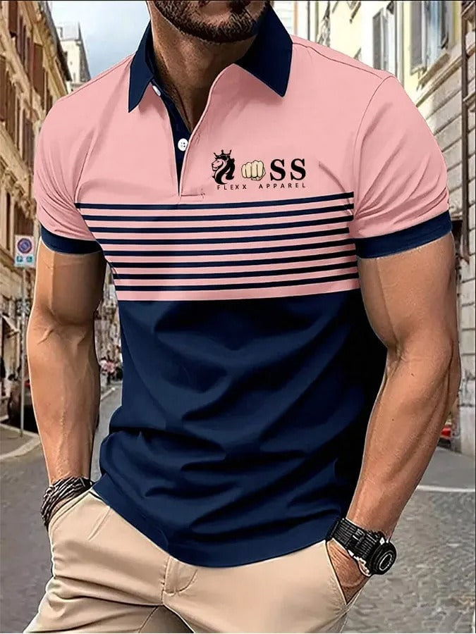 Muscle Fit Polo Shirt – Premium Stretch Cotton Short Sleeve Casual & Smart Wear