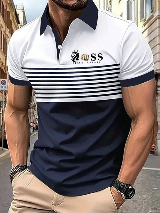 Muscle Fit Polo Shirt – Premium Stretch Cotton Short Sleeve Casual & Smart Wear