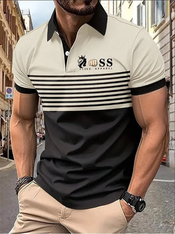 Muscle Fit Polo Shirt – Premium Stretch Cotton Short Sleeve Casual & Smart Wear